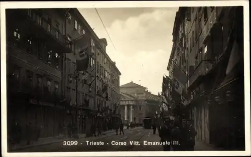 Ak Triest Trieste Friuli Venezia Giulia, Corso Vitt. Emanuele III.