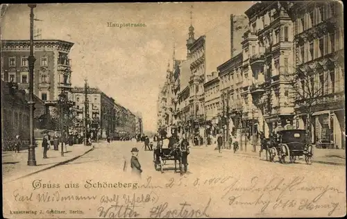 Ak Berlin Schöneberg, Hauptstraße, Kutschen