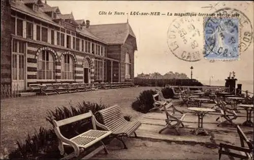 Ak Luc sur Mer Calvados, La magnifique terrasse sur la mer, Cote de Nacre