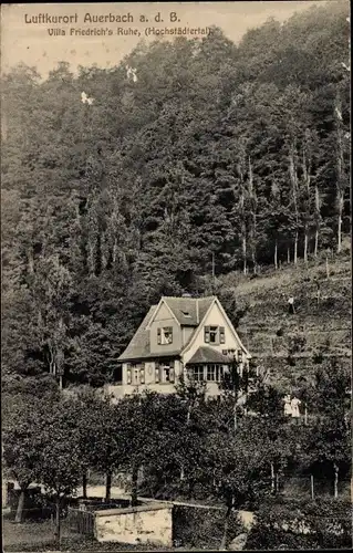 Ak Auerbach Bensheim an der Bergstraße Hessen, Villa Friedrichs Ruhe