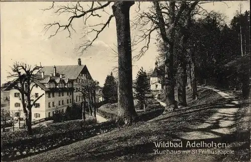 Ak Adelholzen Siegsdorf in Oberbayern, Kurhaus mit St. Primuskapelle