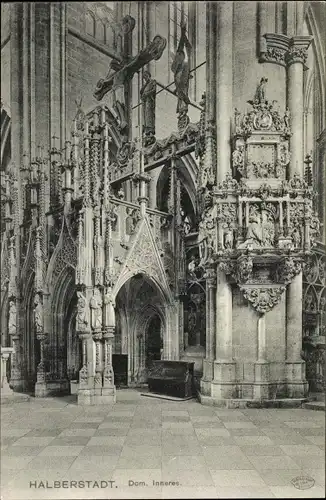 Ak Halberstadt am Harz, Dom, Inneres