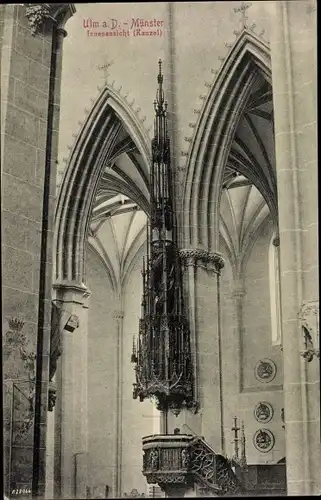 Ak Ulm an der Donau, Münster, Kanzel