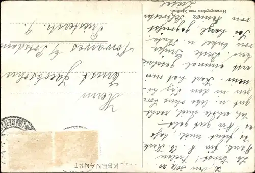 Künstler Ak Weilkdennant, K., Karlsruhe in Baden, Schlosspark, Blick gegen Schlossturm