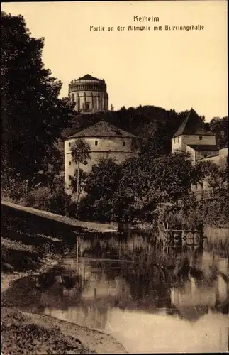 Ak Kelheim an der Donau Niederbayern, Altmühle, Befreiungshalle