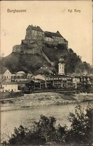 Ak Burghausen an der Salzach Bayern, Kgl. Burg