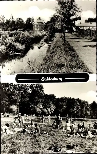 Ak Dahlenburg in der Lüneburger Heide, Dammpartie, Badewiese