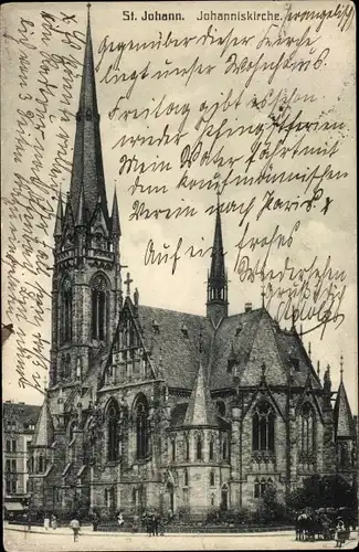 Ak St. Johann Saarbrücken im Saarland, Johanniskirche