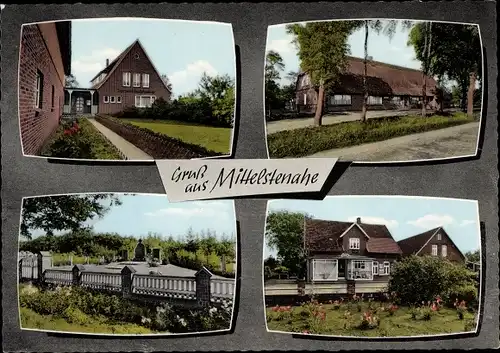 Ak Mittelstenahe in Niedersachsen, Stadtansichten, Gebäude, Friedhof