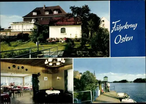 Ak Osten Oste Landkreis Cuxhaven, Fährkrug Osten, Anlegestelle