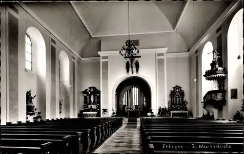 Ak Ettlingen in Baden, St. Martinskirche