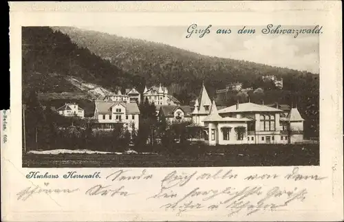 Ak Bad Herrenalb im Schwarzwald, Teilansicht, Kurhaus