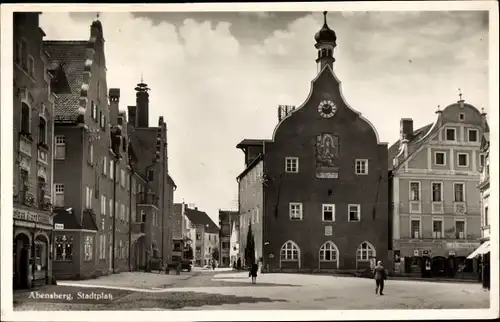 Ak Abensberg an der Abens Niederbayern, Stadtplatz, Rathaus