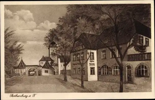 Ak Rothenburg ob der Tauber Mittelfranken, Gasthof Rödertor
