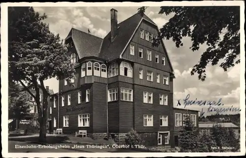 Ak Oberhof im Thüringer Wald, Eisenbahn Erholungsheim Haus Thüringen