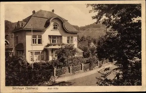 Ak Sülzhayn Ellrich Thüringen, Arzt Villa