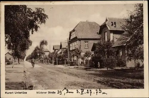 Ak Unterlüß Unterlüss Südheide, Müdener Straße