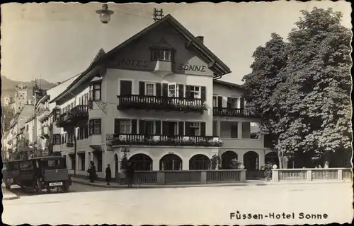 Foto Ak Füssen im Ostallgäu, Hotel Sonne