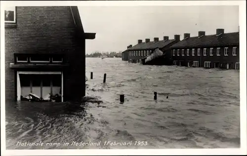 Ak Raamsdonksveer Nordbrabant Niederlande, Nationale ramp in Nederland 1 Februari 1953