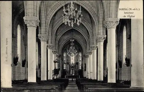 Ak Durtal Maine et Loire, Intérieur de l' Église