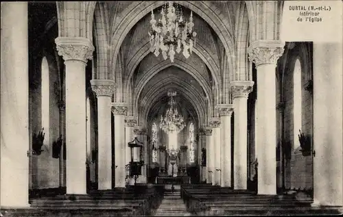Ak Durtal Maine et Loire, Intérieur de l' Église