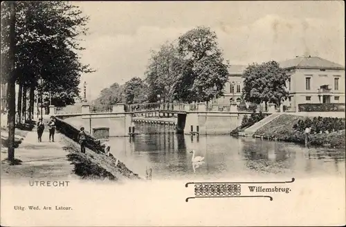 Ak Utrecht Niederlande, Willemsbrug