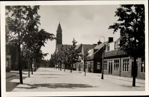 Ak Kampen Overijssel Niederlande, Wilhelminalaan met Westerkerk