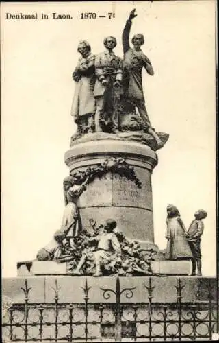 Ak Laon Aisne, Denkmal 1870-71