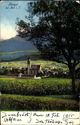 Ak Absam in Tirol, Blick auf den Ort, Kirche