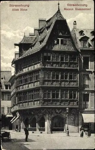 Ak Strasbourg Straßburg Elsass Bas Rhin, Altes Haus, Maison Kammerzell