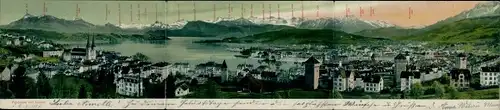 Klapp Ak Luzern Stadt Schweiz, Panorama der Stadt