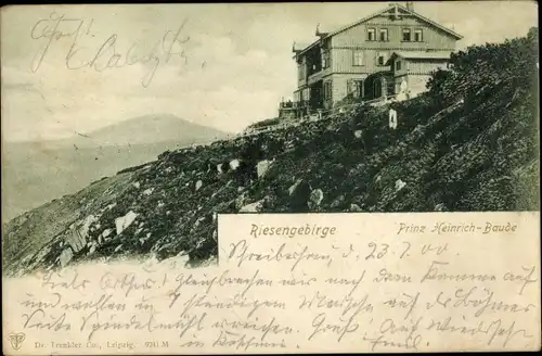 Ak Karpacz Górny Brückenberg Krummhübel Riesengebirge Schlesien, Prinz Heinrich Baude