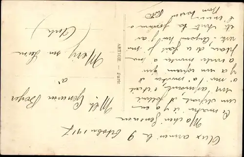 Ak J'ai recu votre lettre ici, französischer Soldat in Uniform, Gebirgsjäger