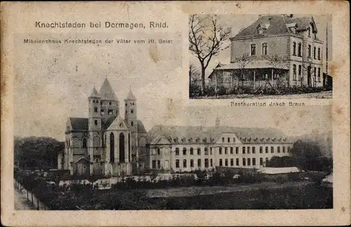 Ak Dormagen am Niederrhein, Kloster Knechtsteden, Missionshaus, Restauration Jakob Braun