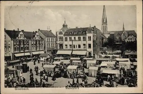 Ak Gladbeck im Ruhrgebiet, Marktplatz