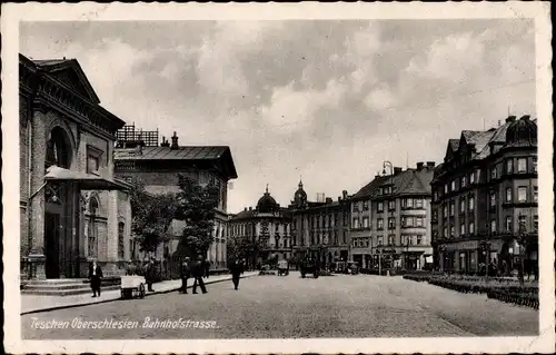 Ak Cieszyn Teschen Oberschlesien, Bahnhofstraße