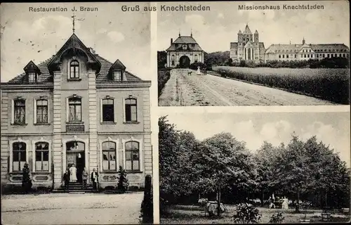 Ak Dormagen am Niederrhein, Kloster Knechtsteden, Missionshaus, Restauration Jakob Braun