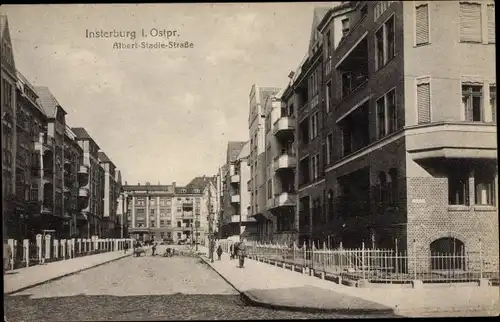 Ak Tschernjachowsk Insterburg Ostpreußen, Albert Stadie Straße