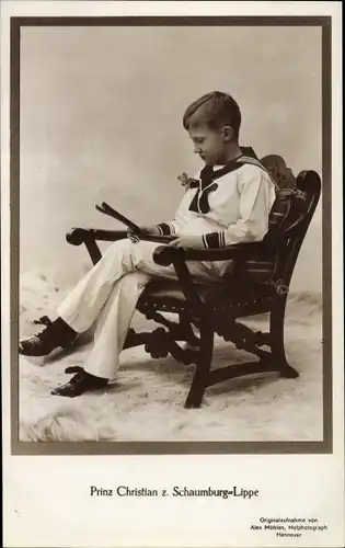 Ak Prinz Christian zur Schaumburg Lippe, Sessel