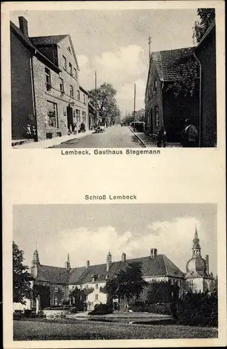 Ak Lembeck Dorsten in Westfalen, Schloss Lembeck, Gasthaus Stegemann
