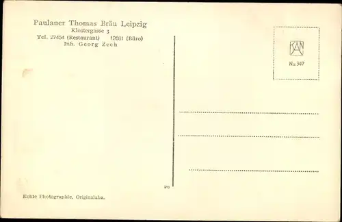 Ak Leipzig in Sachsen, Paulaner Thomas Bräu, Klostergasse 3, Innenansicht