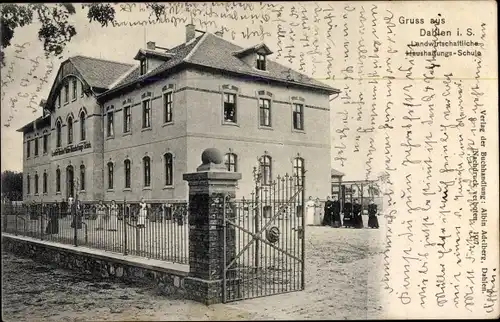 Ak Dahlen in Sachsen, Landwirtschaftliche Haushaltungsschule