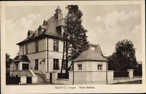 Ak Oelsnitz im Erzgebirge, Neues Rathaus