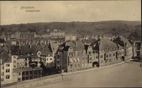 Ak Pforzheim im Schwarzwald, Lameystraße, Panorama