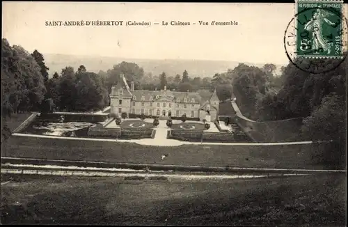 Ak Saint André d'Hébertot Calvados, Le Chateau, vue d'ensemble