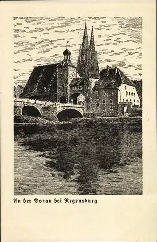 Ak Regensburg an der Donau Oberpfalz, Dom