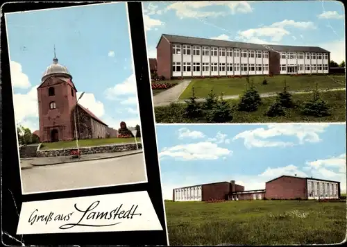 Ak Lamstedt in Niedersachsen, Kirche, Schule