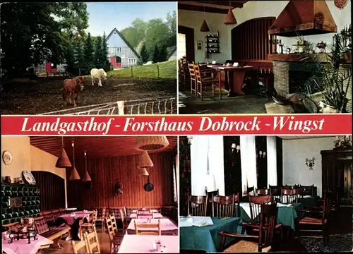 Ak Dobrock Wingst in Niedersachsen, Landgasthof Forsthaus Dobrock, Inhaber G. Seemann
