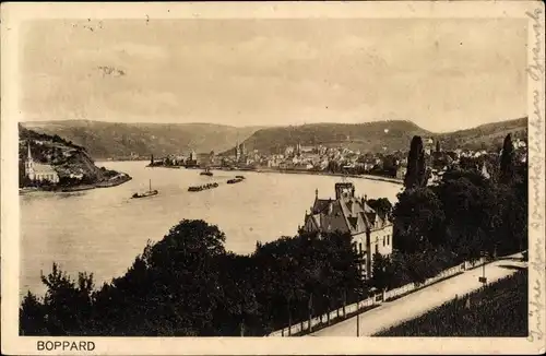 Ak Boppard am Rhein, Gesamtansicht