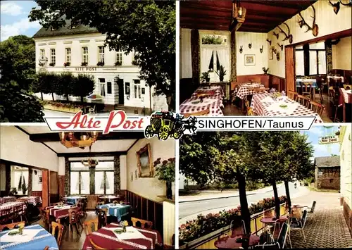 Ak Singhofen im Taunus, Hotel Alte Post